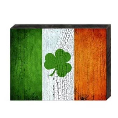 DESIGNOCRACY Designocracy 85099-IR-08 Flag of Ireland Rustic Wooden Board Wall Decor 85099-IR-08